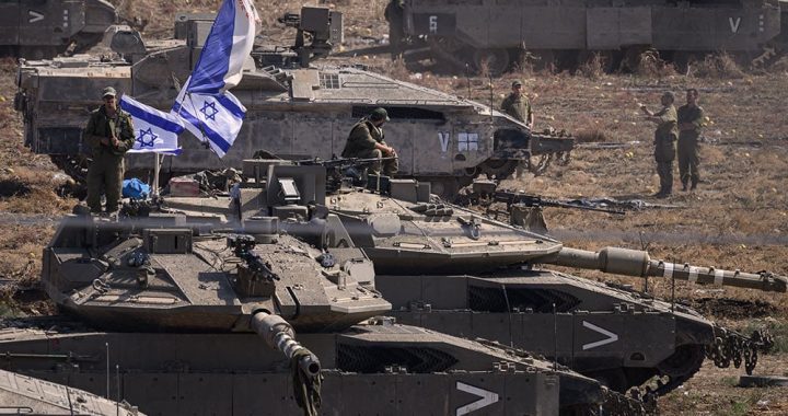 Israeli-Tanks-Flags-Israel-Gaza-Palestine